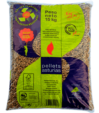 Pellet Asturias - Paleta de 72 sacos de 15 kg